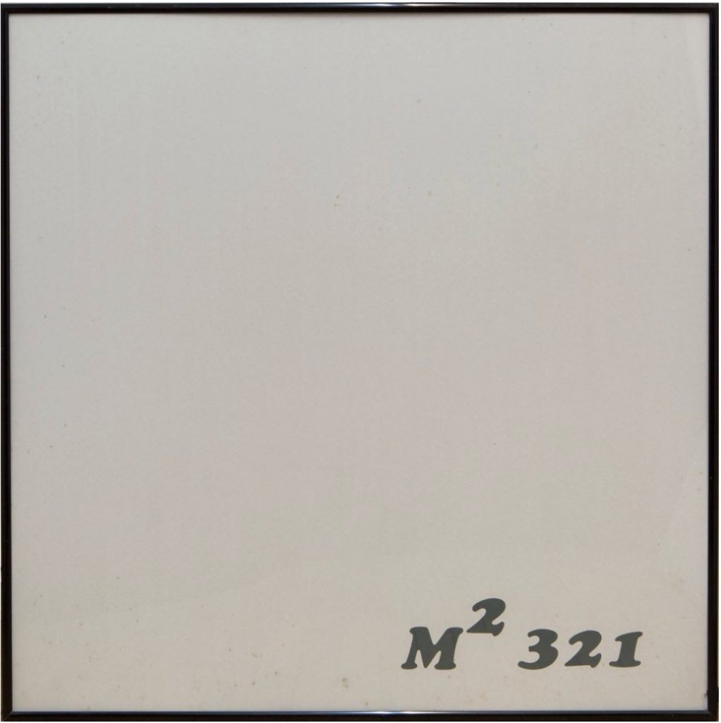 Fred Forest M2 321, 1977 Impression sur papier 1 m. x 1 m. Courtesy Galerie pact