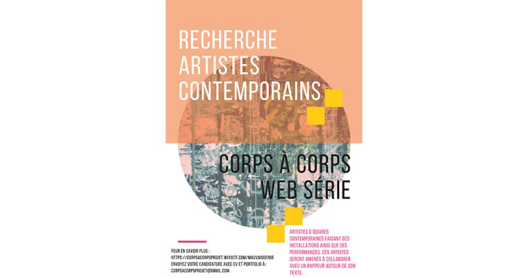 Recherche artistes contemporains pour Web série – Corps à corps