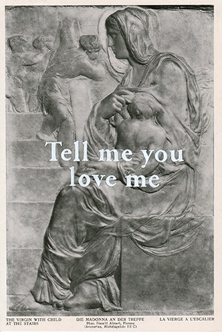 éo Dorfner – Tell me you love me, 2018. Acrílico sobre revista vintage – 22,8 x 15,3 cm