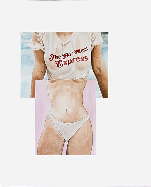 Léo Dorfner – The Hot Mess Express, 2018. Acuarela sobre papel. 50 x 40 cm