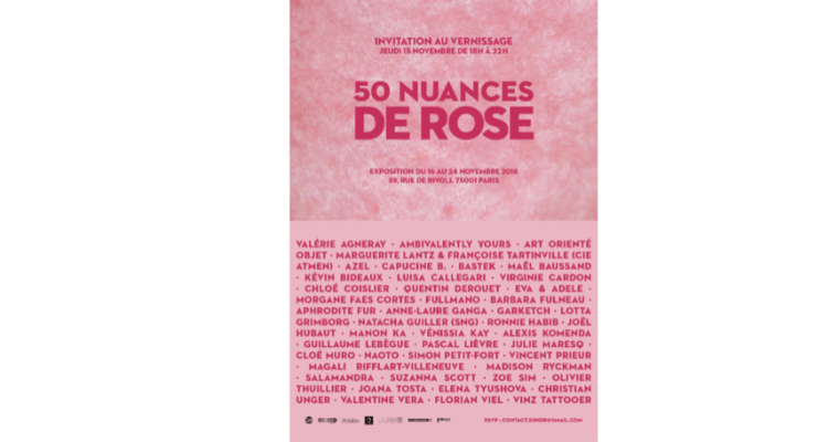 16▷24/11 – 50 NUANCES DE ROSE – 59 RIVOLI PARIS