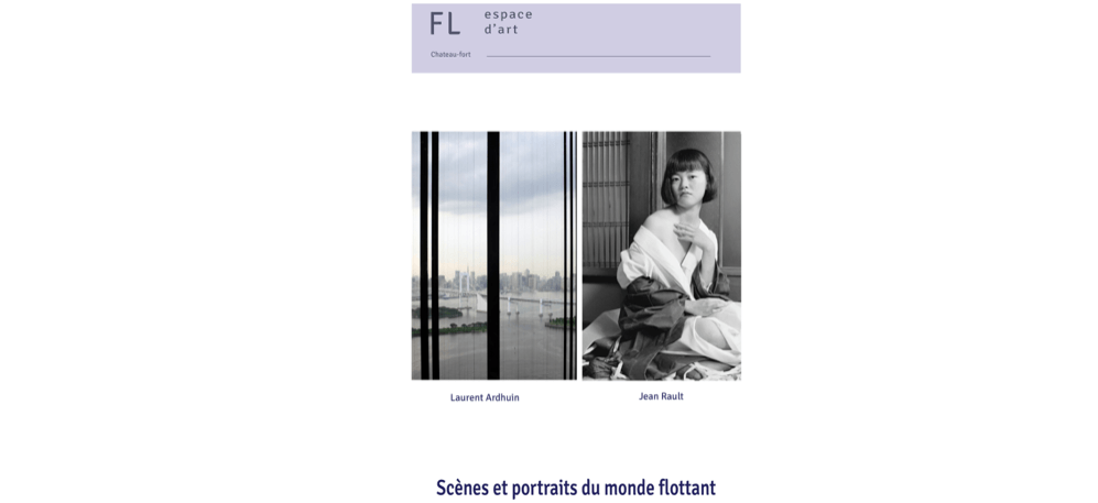 Jean Rault & Laurent Ardhuin – Scènes et portraits du monde flottant – 18/05 au 15/06 – Espace d’art FL, Chambord (27)