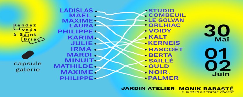 Capsule Galerie – Rendez-vous à Saint-Briac – 30/05 au 02/06 – Jardin atelier Monik-Rabaste, Saint-Briac