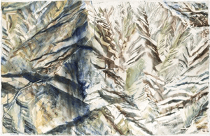 Matthieu Montchamp, Google Earth Paropamisos, 2018, Aquarelle sur papier, 85 x 131 cm