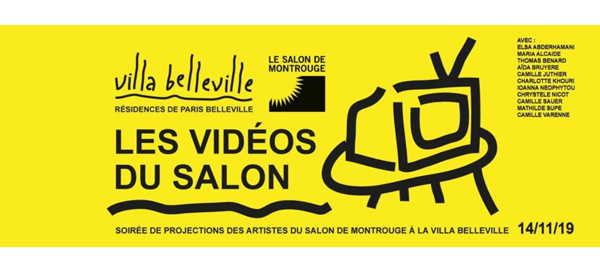Soirée de projections des artistes 2019 du 64e Salon de Montrouge – 14/11 – Villa Belleville, Paris