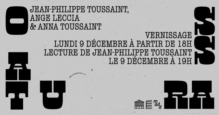 OSSATURA – 09 au 16/12 – AU LIEU – éditions extensibles, Paris