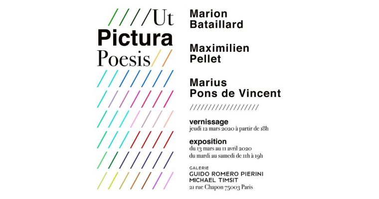 exposition Ut Pictura Poesis – Galerie Guido Romero Pierini, Paris