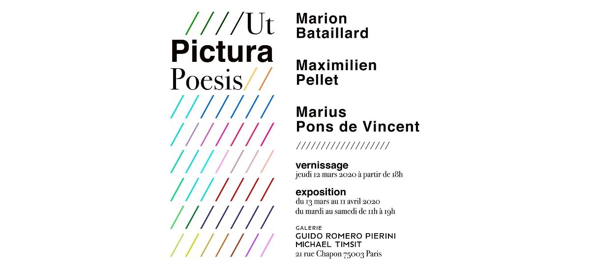 exposition Ut Pictura Poesis – Galerie Guido Romero Pierini, Paris