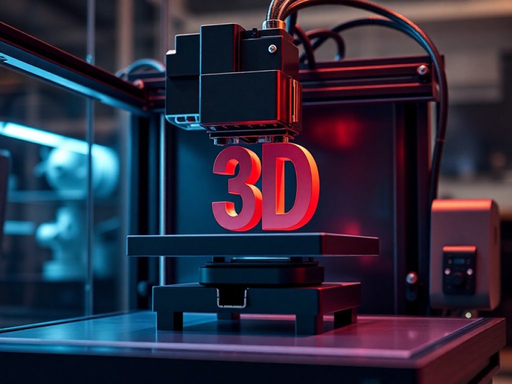 Zoom sur une imprimante 3D en marche