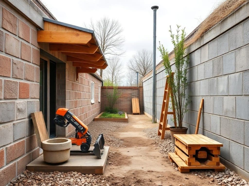Du béton frais coulé dans le coffrage d’un chantier