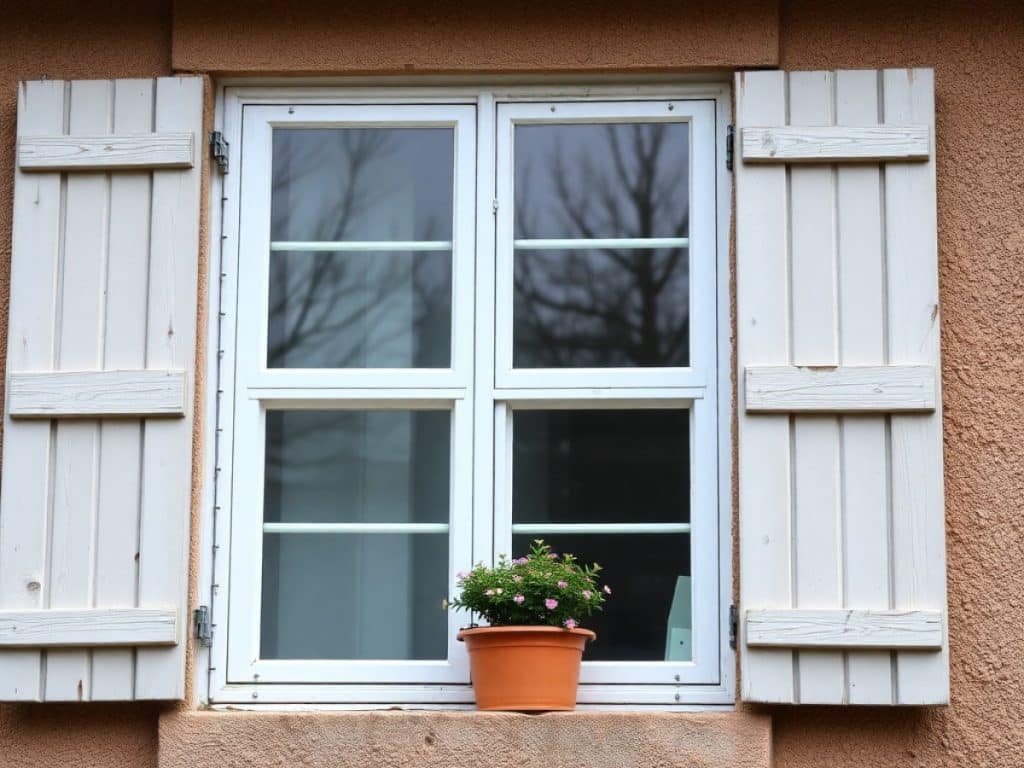 Un cambrioleur cagoulé tente d’entrer par effraction par la fenêtre vitrée d’une maison