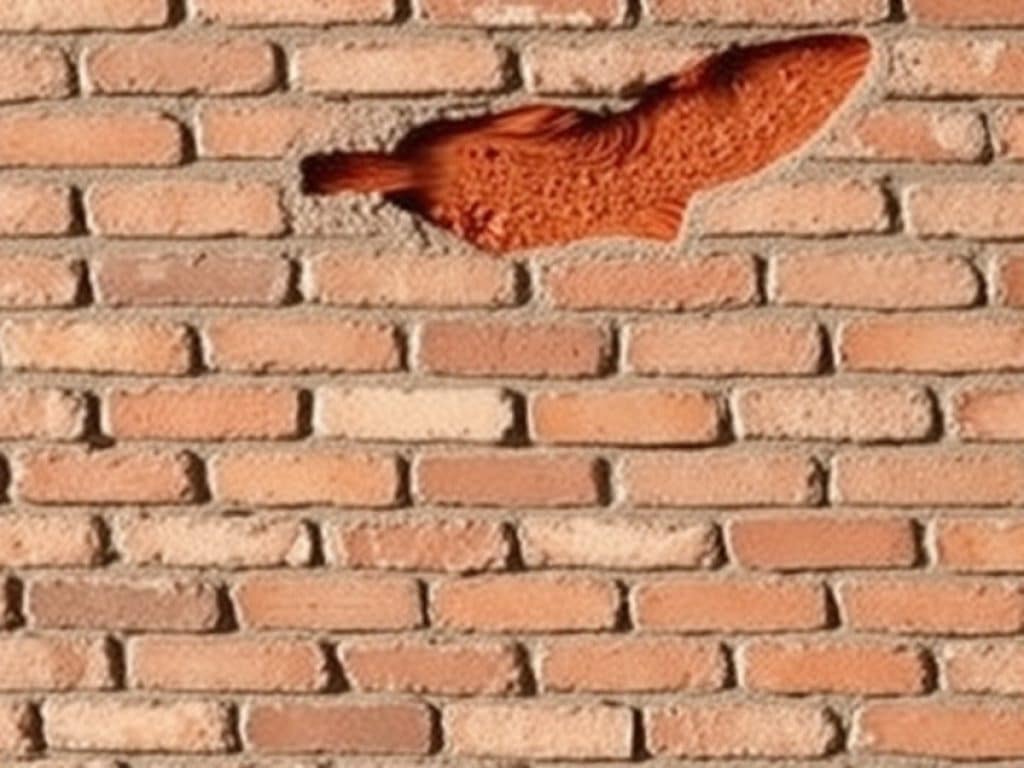 Une fissure dans un mur en briques