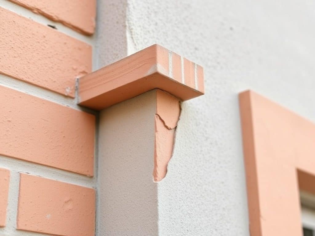 Focus sur un angle de mur cassé
