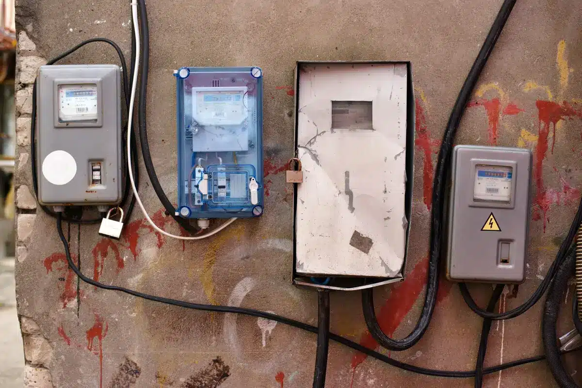 Installation d'une ligne électrique dans une gaine TPC pour l'alimentation du portail motorisé